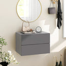 Floating Nightstand with Drawers and Storage Shelf by LJGDeals