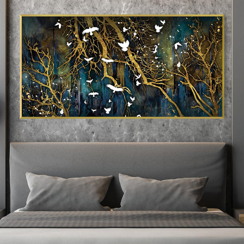 Flocking Abstract Canvas