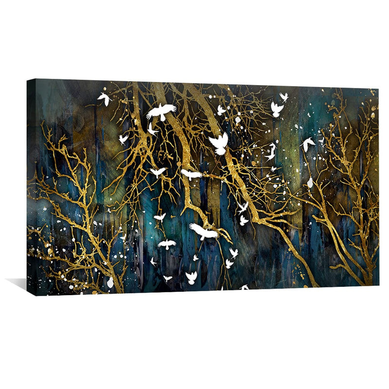 Flocking Abstract Canvas