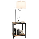 360¬∞ Rotatable Floor Lamp with End Table and USB Charging Ports by LJGDeals