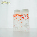 Floral and elk frosted glass water bottle set – kitchen drinkware by Decorbites