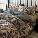 GobekUsa 100% Cotton Double-Layer Floral Jacquard Duvet Cover Set