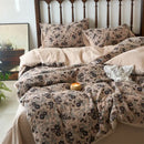 GobekUsa 100% Cotton Double-Layer Floral Jacquard Duvet Cover Set