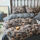 GobekUsa 100% Cotton Double-Layer Floral Jacquard Duvet Cover Set
