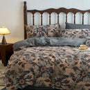 GobekUsa 100% Cotton Double-Layer Floral Jacquard Duvet Cover Set