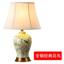 GobekUsa Ceramic Vase Table Lamp: Elegant Bedroom & Living Room Night Light
