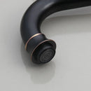 GobekUsa Black Ceramics Sink with Hand-Painted Waterfall Design and Brass Faucet