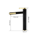 GobekUsa Black Ceramic Hand-Painted Washbasin with Swivel Brass Faucet