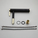 GobekUsa Black Ceramic Hand-Painted Washbasin with Swivel Brass Faucet