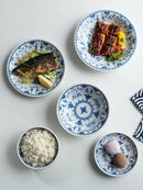 GobekUsa Blue-and-White Ceramic Dining Set