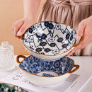 GobekUsa Ceramic Double Ear Ramen Soup Bowl