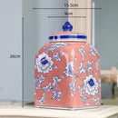 GobekUsa Blue White Porcelain General Jar Flower Vase Crafts Home Decor Jar