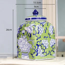 GobekUsa Blue White Porcelain General Jar Flower Vase Crafts Home Decor Jar