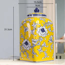 GobekUsa Blue White Porcelain General Jar Flower Vase Crafts Home Decor Jar