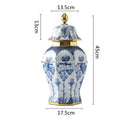 GobekUsa Blue White Porcelain General Jar Vase Handicraft Home Decoration Ornaments