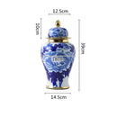 GobekUsa Blue White Porcelain General Jar Vase Handicraft Home Decoration Ornaments