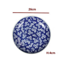 GobekUsa Blue and White Porcelain Serving Plate - Elegant Chinese Tableware for Spaghetti, Roast Turkey, and More