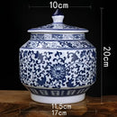GobekUsa Blue White Porcelain Storage Tank for Living Room Decor & Small Objects.