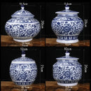 GobekUsa Blue White Porcelain Storage Tank for Living Room Decor & Small Objects.
