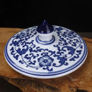GobekUsa Blue White Porcelain Storage Tank for Living Room Decor & Small Objects.