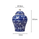 Floral blue & white porcelain tea pot kitchen storage container by Decorbites