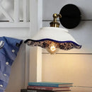 GobekUsa Blue White Porcelain Wall Lamp: Modern Ceramic Sconces for Living Room, Bedroom, Bathroom