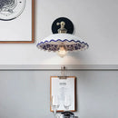 GobekUsa Blue White Porcelain Wall Lamp: Modern Ceramic Sconces for Living Room, Bedroom, Bathroom