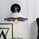 GobekUsa Blue White Porcelain Wall Lamp: Modern Ceramic Sconces for Living Room, Bedroom, Bathroom