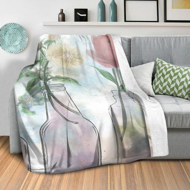 Floral Bottles Blanket