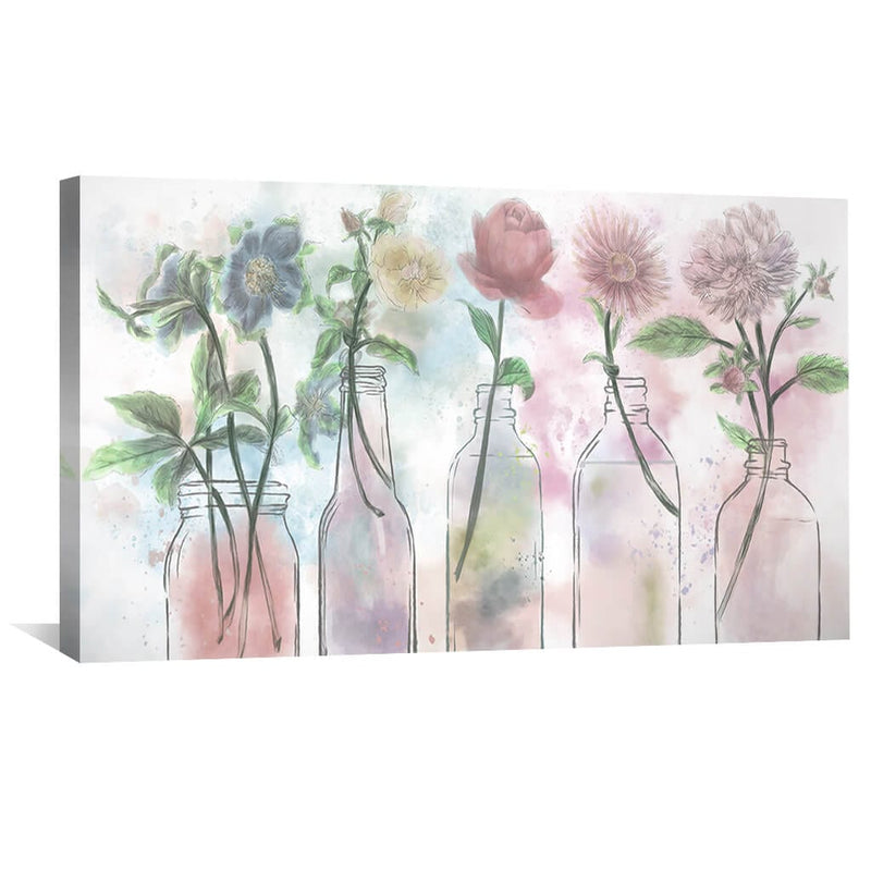 Floral Bottles Canvas