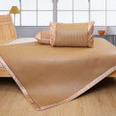 GobekUsa Cooling Rattan Mat & Pillowcase Set - Dual-Sided Thicker Bed Pad for Summer