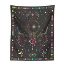 Floral celestial moon phase tapestry bedroom wall decor by Decorbites