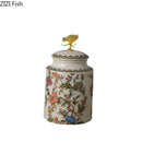 GobekUsa Dragonfly Lid Storage Jar - Round Cosmetic Jewelry Box Candy Pot Aroma Can