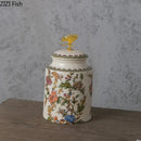 GobekUsa Dragonfly Lid Storage Jar - Round Cosmetic Jewelry Box Candy Pot Aroma Can