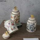 GobekUsa Dragonfly Lid Storage Jar - Round Cosmetic Jewelry Box Candy Pot Aroma Can