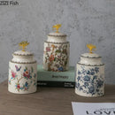 GobekUsa Dragonfly Lid Storage Jar - Round Cosmetic Jewelry Box Candy Pot Aroma Can
