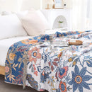 GobekUsa Double Cotton Bohemian Throw Blanket - Lightweight & Breathable Summer Cover for Beds, Sofas, and Home Decor