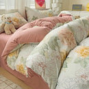 GobekUsa Double-Layer Yarn Printed Cotton Quilt Cover Set - Queen/King/Double/Single Bed