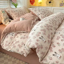 GobekUsa Double-Layer Yarn Printed Cotton Quilt Cover Set - Queen/King/Double/Single Bed