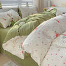 GobekUsa Double-Layer Yarn Printed Cotton Quilt Cover Set - Queen/King/Double/Single Bed