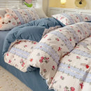 GobekUsa Double-Layer Yarn Printed Cotton Quilt Cover Set - Queen/King/Double/Single Bed