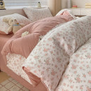 GobekUsa Double-Layer Yarn Printed Cotton Quilt Cover Set - Queen/King/Double/Single Bed