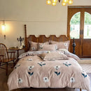 GobekUsa Egyptian Cotton Bedding Sets - Queen King Ru Size, Print Sheet Pillowcase Duvet Cover Set