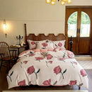 GobekUsa Egyptian Cotton Bedding Sets - Queen King Ru Size, Print Sheet Pillowcase Duvet Cover Set