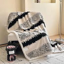 GobekUsa Double-Layer Jacquard Lamb Wool Blanket - Cozy Sofa Throw for Winter Home Comfort