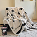 GobekUsa Double-Layer Jacquard Lamb Wool Blanket - Cozy Sofa Throw for Winter Home Comfort