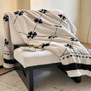GobekUsa Double-Layer Jacquard Lamb Wool Blanket - Cozy Sofa Throw for Winter Home Comfort