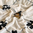 GobekUsa Double-Layer Jacquard Lamb Wool Blanket - Cozy Sofa Throw for Winter Home Comfort