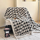 GobekUsa Double-Layer Jacquard Lamb Wool Blanket - Cozy Sofa Throw for Winter Home Comfort