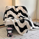GobekUsa Double-Layer Jacquard Lamb Wool Blanket - Cozy Sofa Throw for Winter Home Comfort